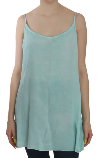 Ermanno Scervino Viscose Spaghetti Strap Tank Top In Blue