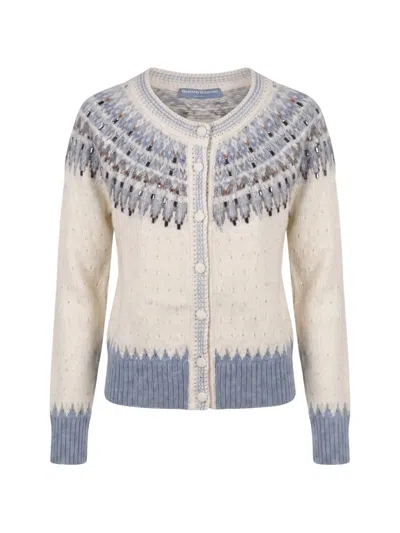 Ermanno Scervino Embellished Cardigan In Neutral