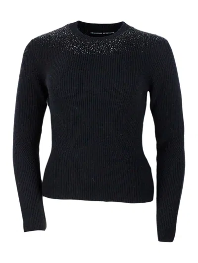 Ermanno Scervino Tech Fabric Jumper In Black