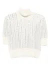 Ermanno Scervino Embellished Roll-neck T-shirt In White