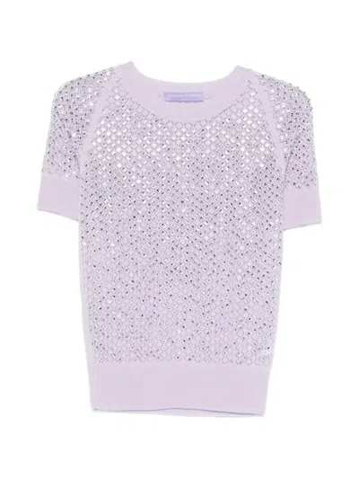 Ermanno Scervino Embellished T-shirt In Gray