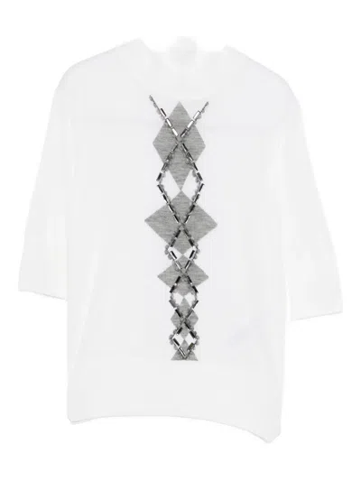 Ermanno Scervino Embellished Turtleneck Sweater In White