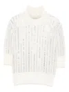 Ermanno Scervino Embellished Turtleneck Top In White