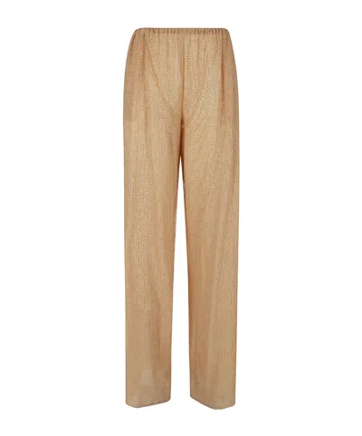 Ermanno Scervino Multicolor Polyester Casual Pants In Neutral