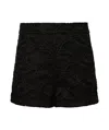 Ermanno Scervino Embossed Lace Shorts In Black