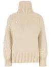 Ermanno Scervino Embroidered Alpaca-blend Jumper In Nude