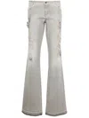 Ermanno Scervino Embroidered Bootcut Jeans In Grey