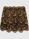 Ermanno Scervino Embroidered-design Mini Skirt In Braun