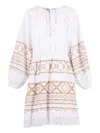 Ermanno Scervino Embroidered Lace-trimmed Midi Dress In White