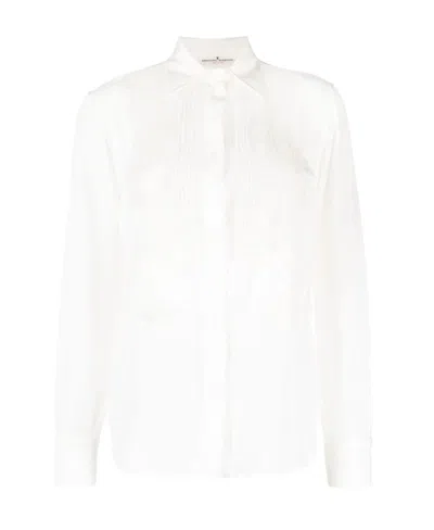 Ermanno Scervino Embroidered Long-sleeved Shirt In White