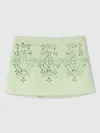 Ermanno Scervino Embroidered Mini Skirt In Grün
