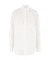 Ermanno Scervino Handmade Ribbon Floral Embroidery Oversized Muslin Shirt In White