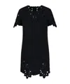 Ermanno Scervino Embroidered Shift Minidress In Black
