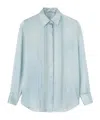 Ermanno Scervino Embroidered Shirt In Blue