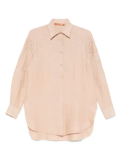 Ermanno Scervino Embroidered Shirt In Neutral