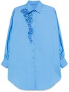 Ermanno Scervino Embroidered Shirt In Blue
