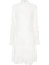 Ermanno Scervino Floral-embroidery Mini Dress In White