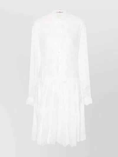 Ermanno Scervino Floral-embroidery Mini Dress In White