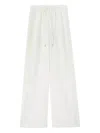 Ermanno Scervino Embroidered Side-stripe Trousers In White