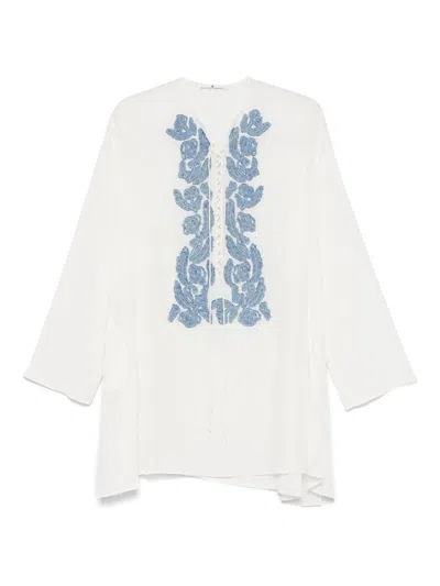 ERMANNO SCERVINO ERMANNO SCERVINO EMBROIDERED SILK KAFTAN