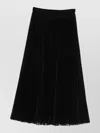 Ermanno Scervino Embroidered Skirt Midi Length Pleated Sheer In Black