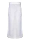 Ermanno Scervino Embroidered Straight-leg Trousers In White
