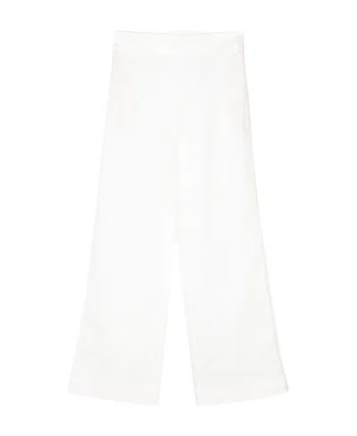 Ermanno Scervino Embroidered Straight-leg Trousers In White