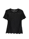 Ermanno Scervino Embroidered T-shirt In Black