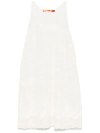 Ermanno Scervino Embroidered Tank Top In Weiss
