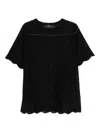 Ermanno Scervino Embroidered T-shirt In Black