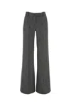 Ermanno Scervino Wide-leg High Waist Trousers With Herringbone Pattern In Printed