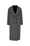 Ermanno Scervino Embroidered Wool Blend Coat In Black
