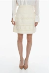 Ermanno Scervino Embroidered Wrap Wool Skirt