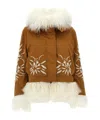 Ermanno Scervino Embroidery Casual Jacket In Brown