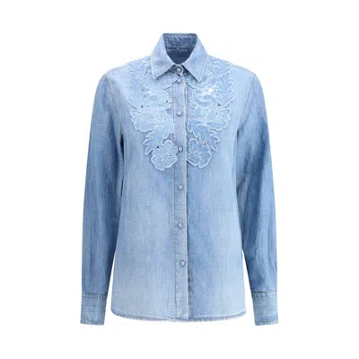 Ermanno Scervino Embroidery Denim Shirt