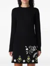Ermanno Scervino Embroidery-embellisment Wool Mini Day Dress