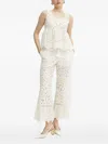 Ermanno Scervino Embroidery-eyelet Lace-trim Top In White