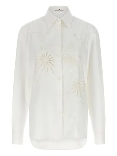 Ermanno Scervino Embroidery Cotton Shirt Shirt And Blouse White