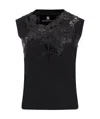 Ermanno Scervino Embroidery Knitted Vest In Black