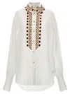 ERMANNO SCERVINO EMBROIDERY SHIRT SHIRT, BLOUSE WHITE