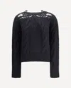Ermanno Scervino Embroidery Sweater In Black