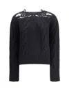 Ermanno Scervino Embroidery Sweater In Black