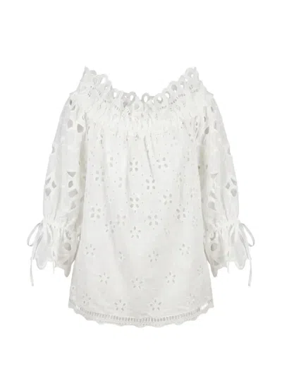 Ermanno Scervino Embroidery-embellished Blouse In White