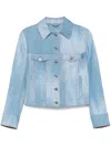 Ermanno Scervino Blue Denim Jacket In Blue