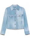 Ermanno Scervino Blue Denim Jacket In Blue