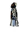 Ermanno Scervino Alpaca Mix Scarf With Jacquard Pattern In Black
