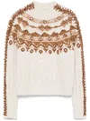 ERMANNO SCERVINO FAIR ISLE INTARSIA-KNIT SWEATER