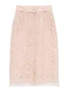 Ermanno Scervino Floral-lace Pencil Skirt In Nude & Neutrals