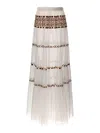 Ermanno Scervino High-waist Maxi Tiered Skirt In White