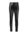Ermanno Scervino Faux-leather High-waisted Leggings In Black
